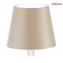 Battery lamp POLDINA STOPPER IP54, sand coloured dimmable